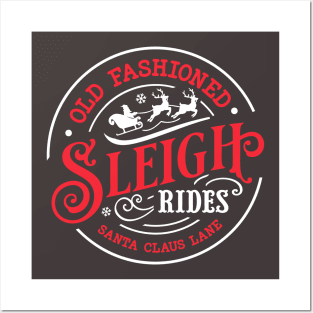 Sleigh Rides Badge Posters and Art